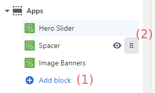 How to add an App Block